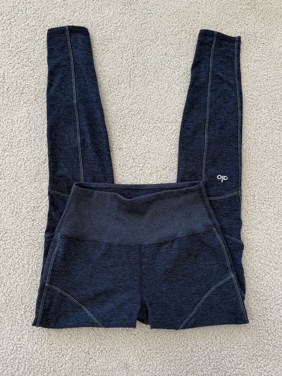 ALO Yoga Pants - ALO Yoga Navy Heather High-Waist Leggings